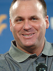 Rich Rodriguez head coach of Michigan will soon shred documents